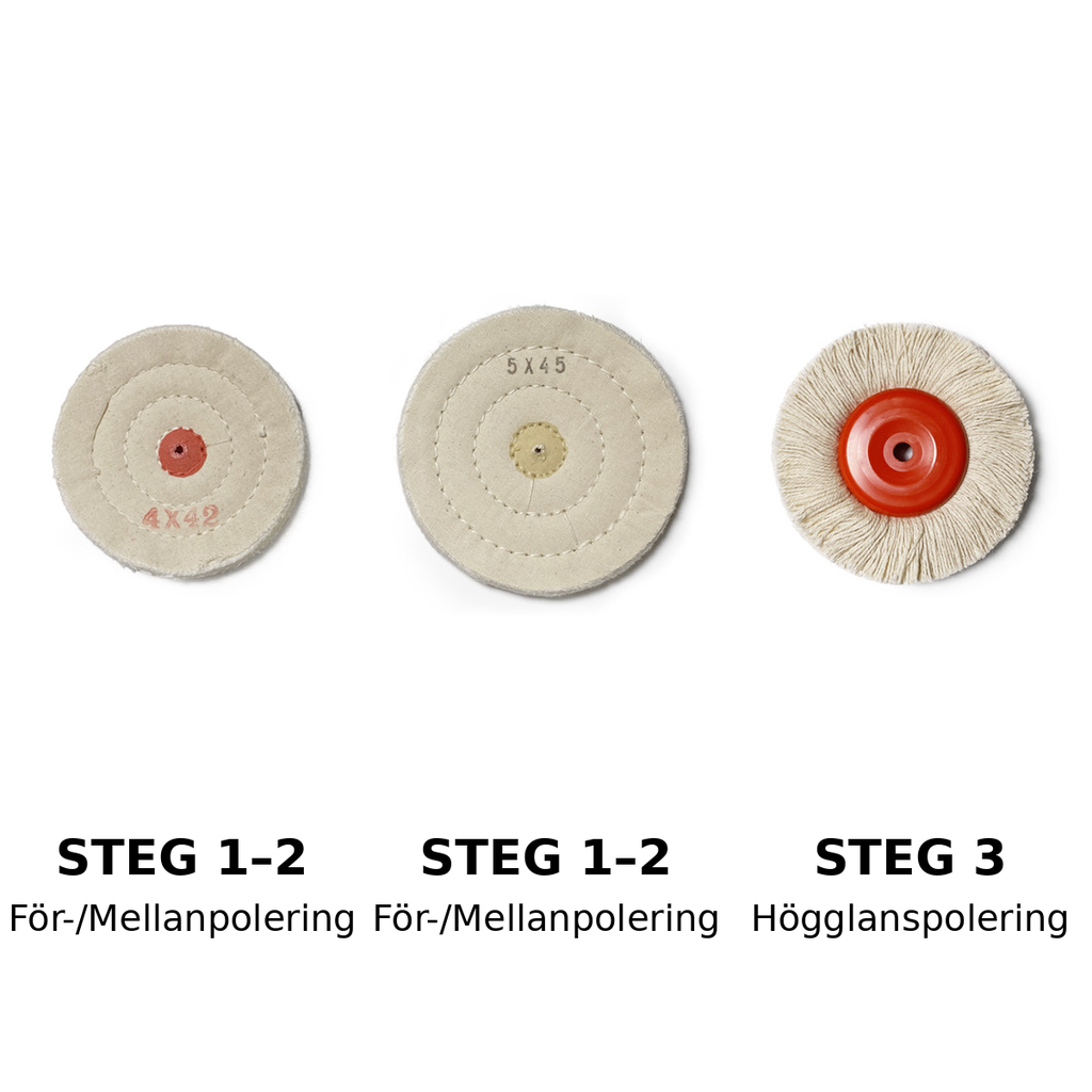 [Key-1420] Polerhjul, muslin stor